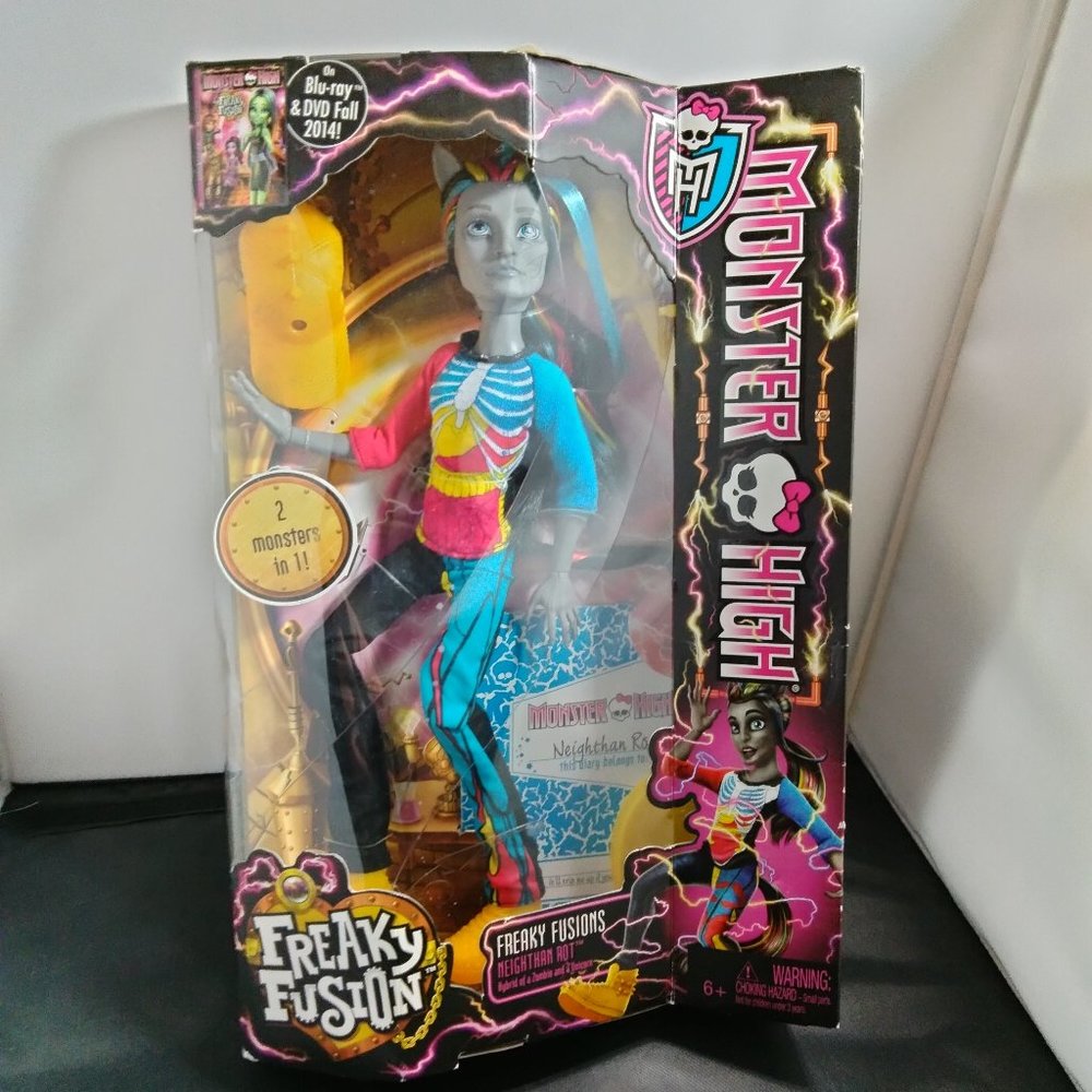 2013 Monster High FREAKY FUSION NEIGHTHAN ROT zombie unicorn NOS 2 in 1